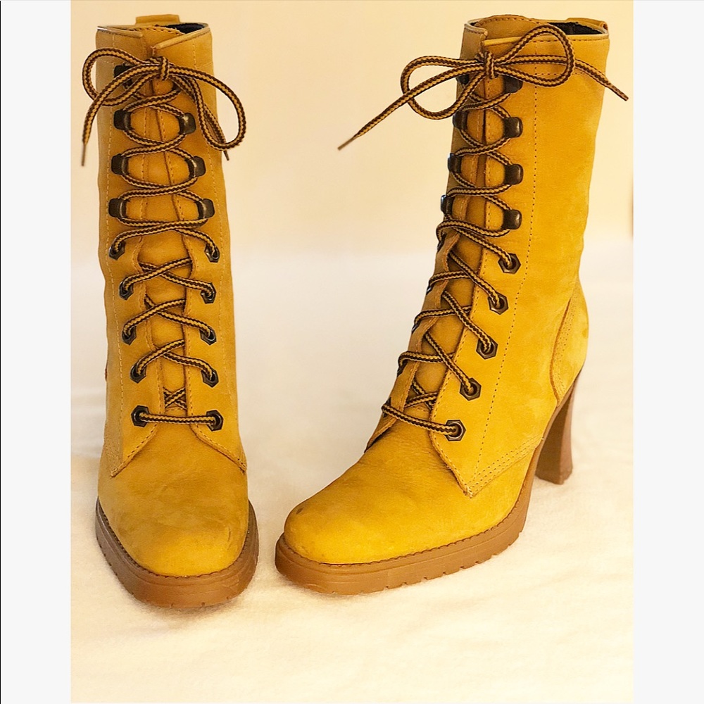 🍁Nine West Leather Mid Calf Boot🍂